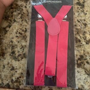 Adult OS Pink Suspenders